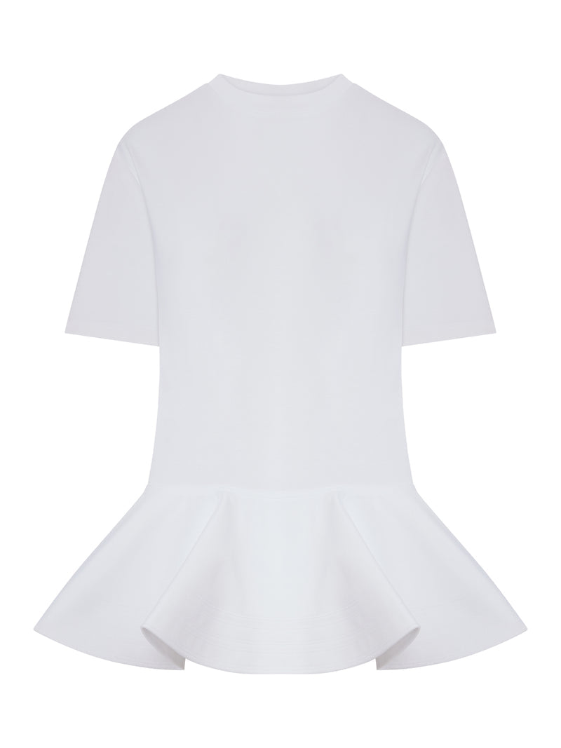 Alaia Alaia Women Cotton Jersey T-Shirt With Crinoline
