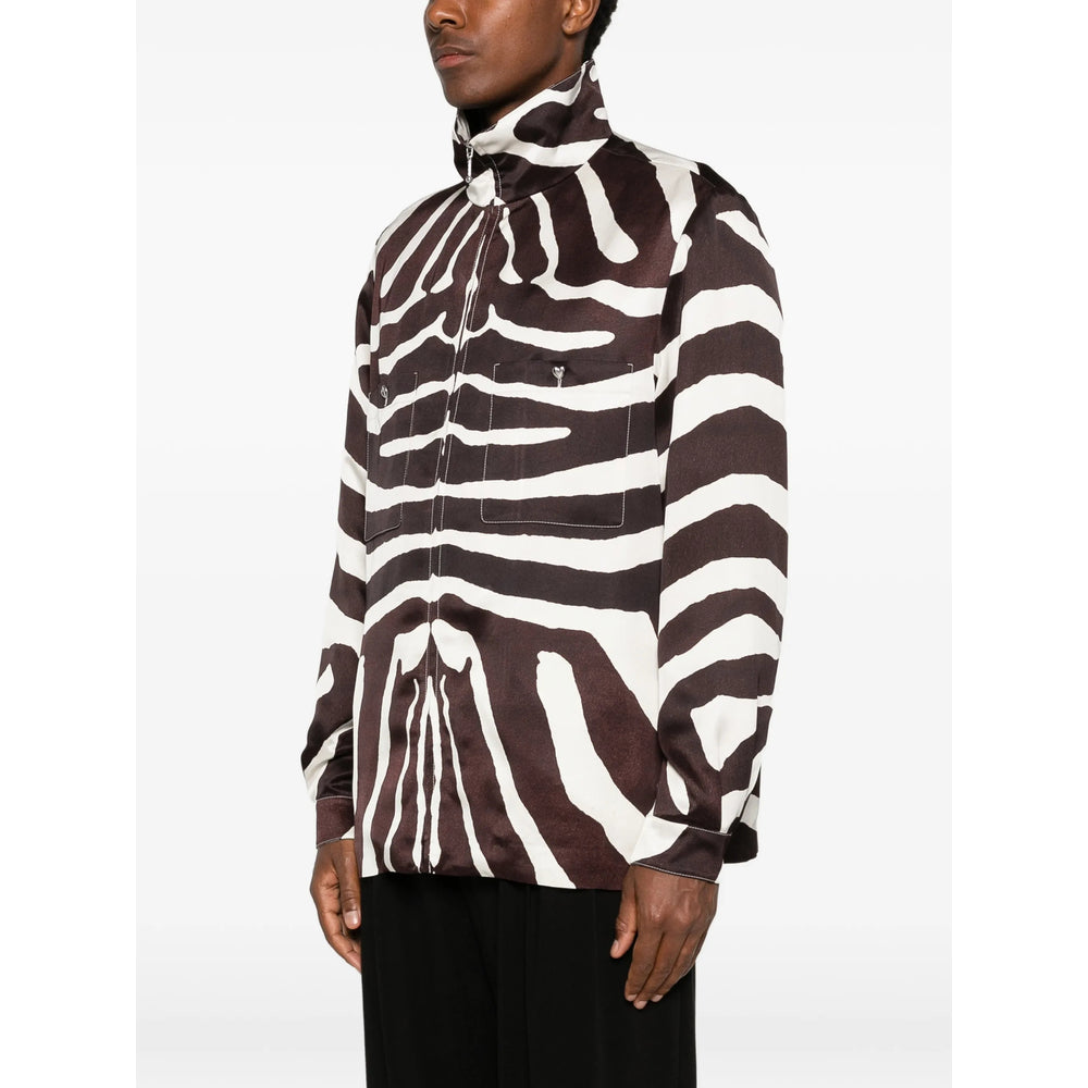 Valentino Brown Jackets - Shirt Jackets Men