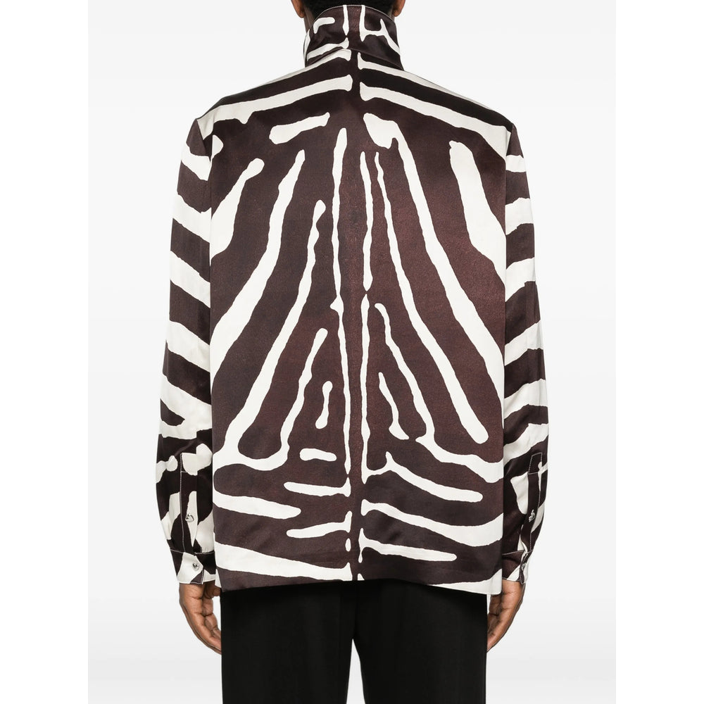 Valentino Brown Jackets - Shirt Jackets Men