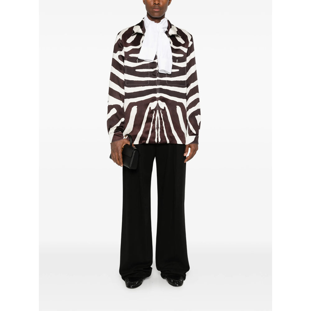 Valentino Brown Jackets - Shirt Jackets Men