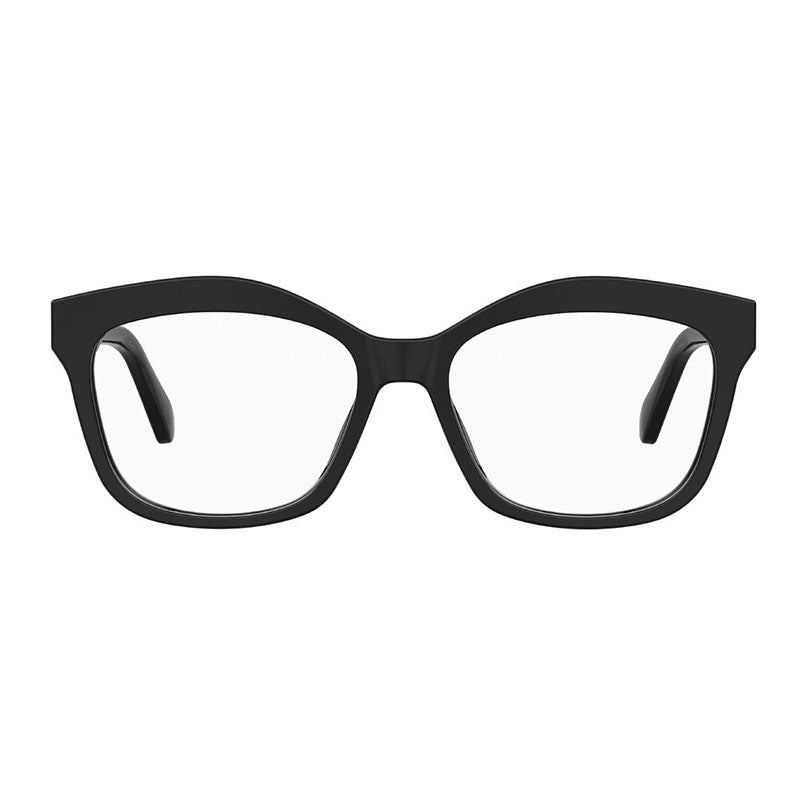Moschino Eyeglasses Square Full Rim, Black Frame and Clear Demo Lenses Lens MOS606080700