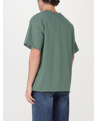Bottega Veneta Oversized Short Sleeve Crew Neck Tee Men Green T-Shirts