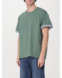 Bottega Veneta Oversized Short Sleeve Crew Neck Tee Men Green T-Shirts
