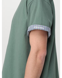 Bottega Veneta Oversized Short Sleeve Crew Neck Tee Men Green T-Shirts