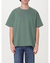 Bottega Veneta Oversized Short Sleeve Crew Neck Tee Men Green T-Shirts
