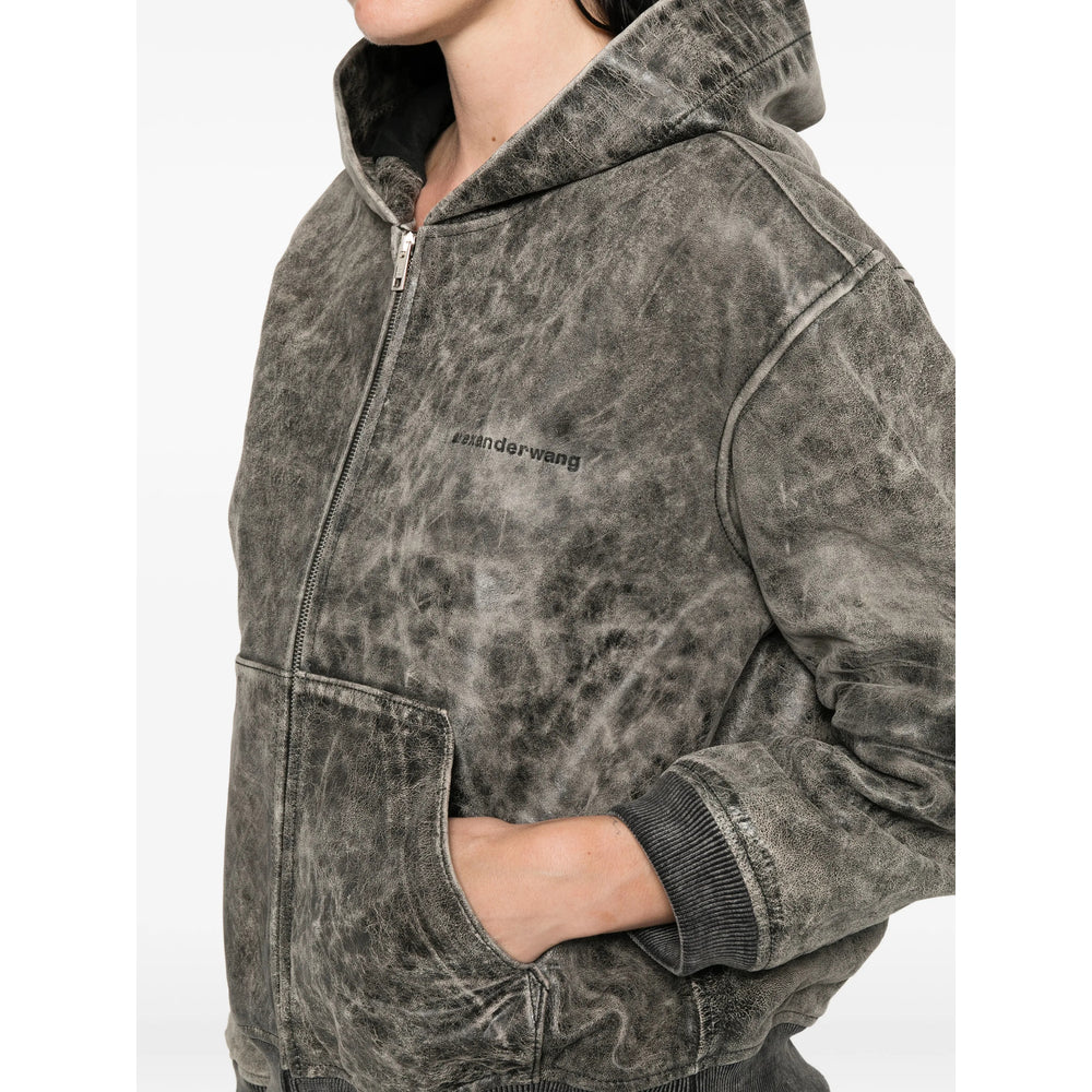 Alexander Wang Grey Jackets - Leather Jackets Women