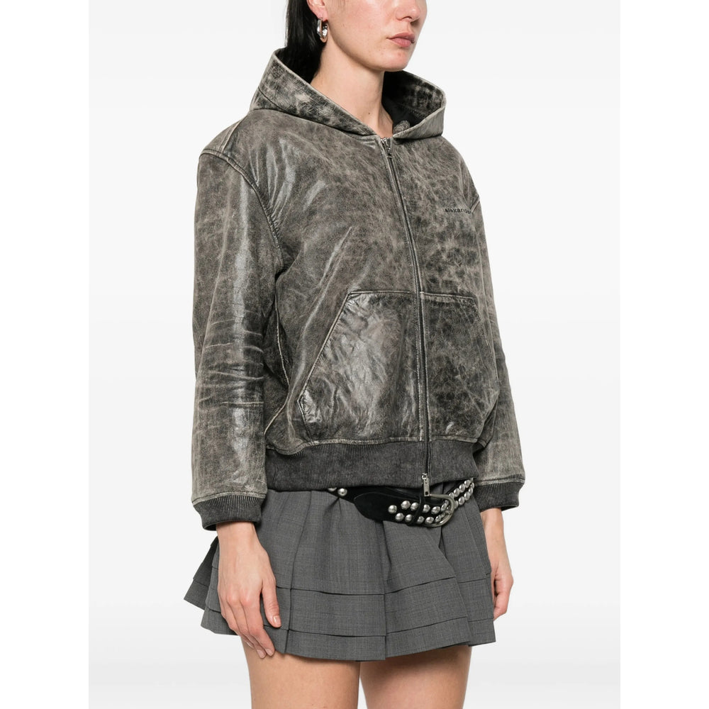 Alexander Wang Grey Jackets - Leather Jackets Women