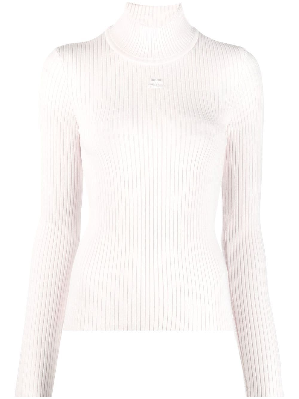 COURREGES Courreges Women Re-Edition Rib Knit Mockneck Sweater