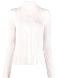 COURREGES Courreges Women Re-Edition Rib Knit Mockneck Sweater