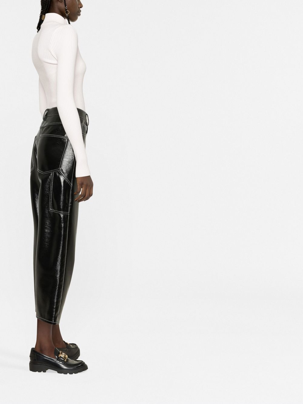 COURREGES Courreges Women Re-Edition Rib Knit Mockneck Sweater