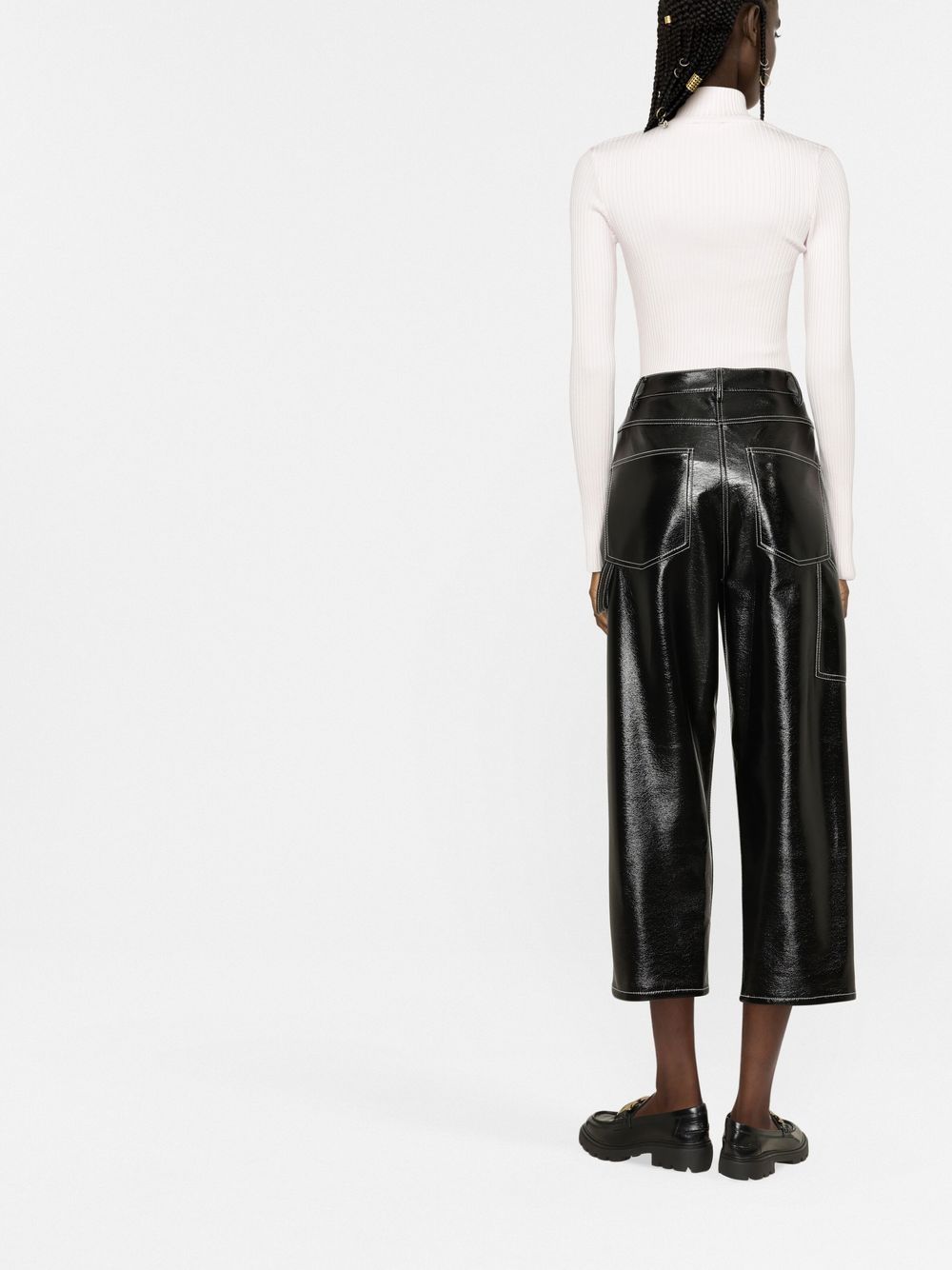 COURREGES Courreges Women Re-Edition Rib Knit Mockneck Sweater