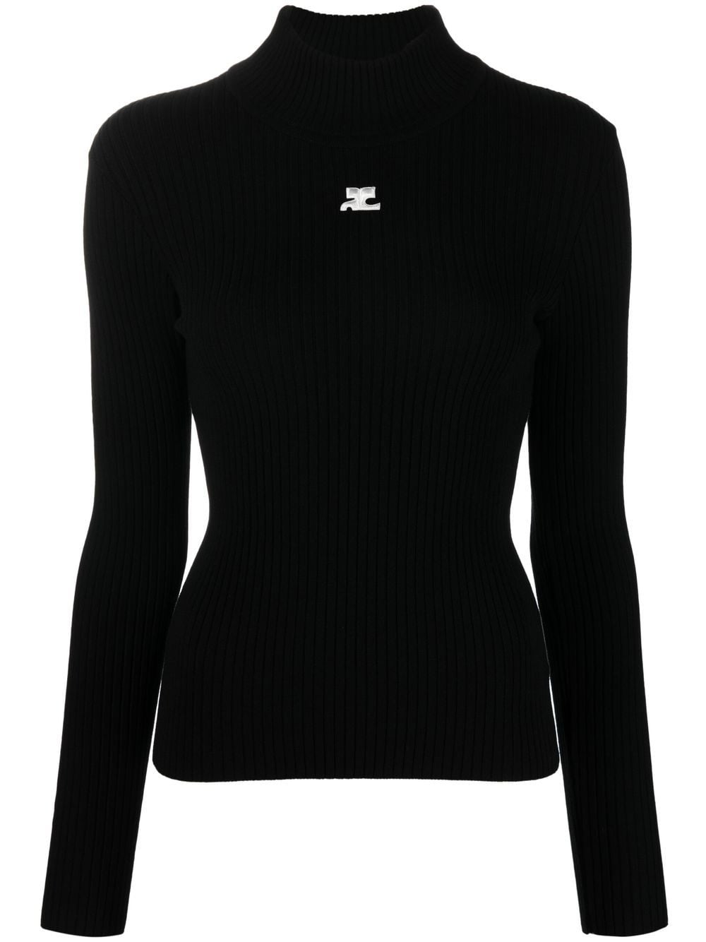 COURREGES Re-Edition Rib Knit Mockneck Sweater Women