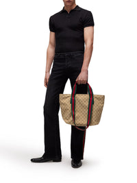 Gucci Men Small Gg Print Shopping Bag