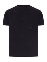 Gucci Men Jacquard Wool And Silk Blend T-Shirt With All-Over Logo