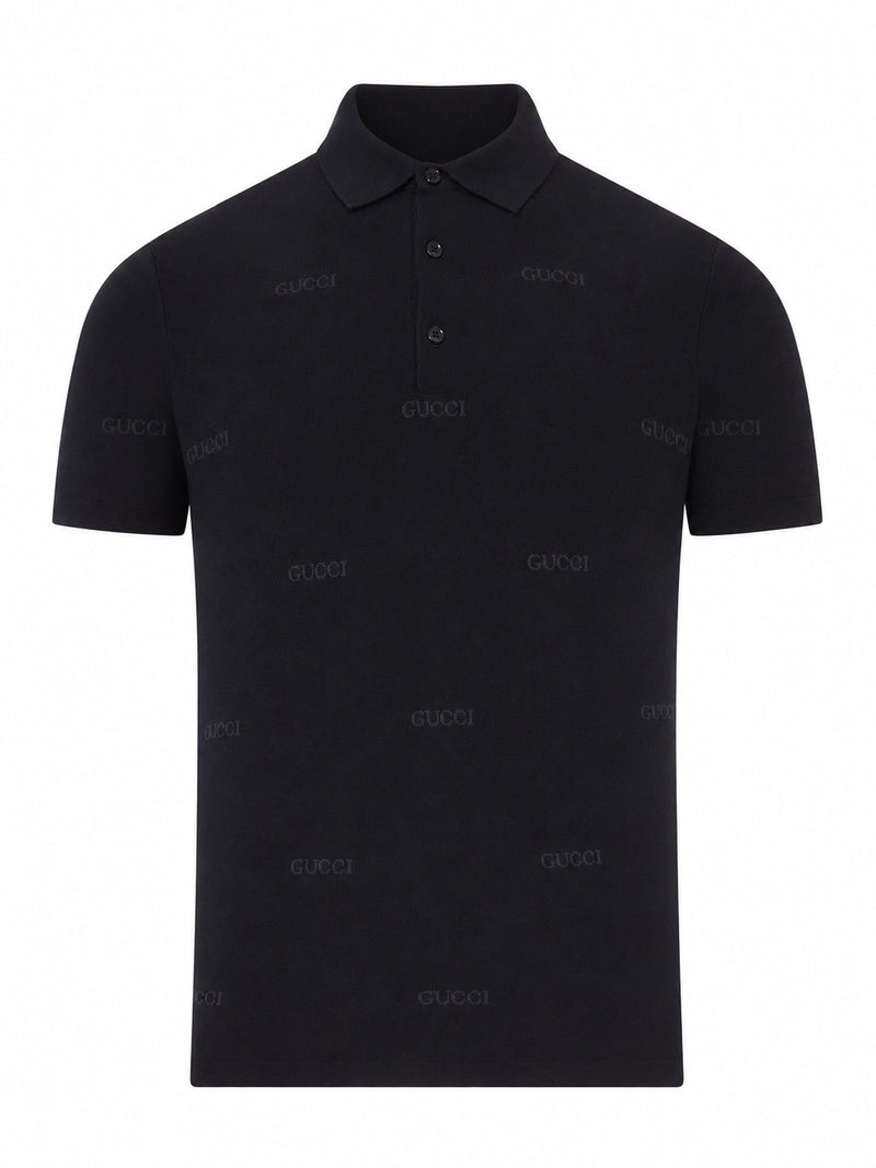 Gucci Gucci Men Jacquard Wool And Silk Polo