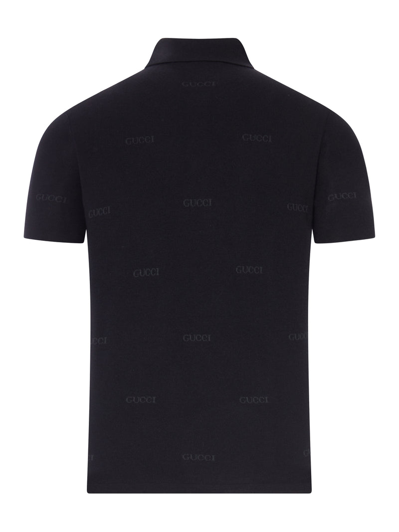 Gucci Gucci Men Jacquard Wool And Silk Polo