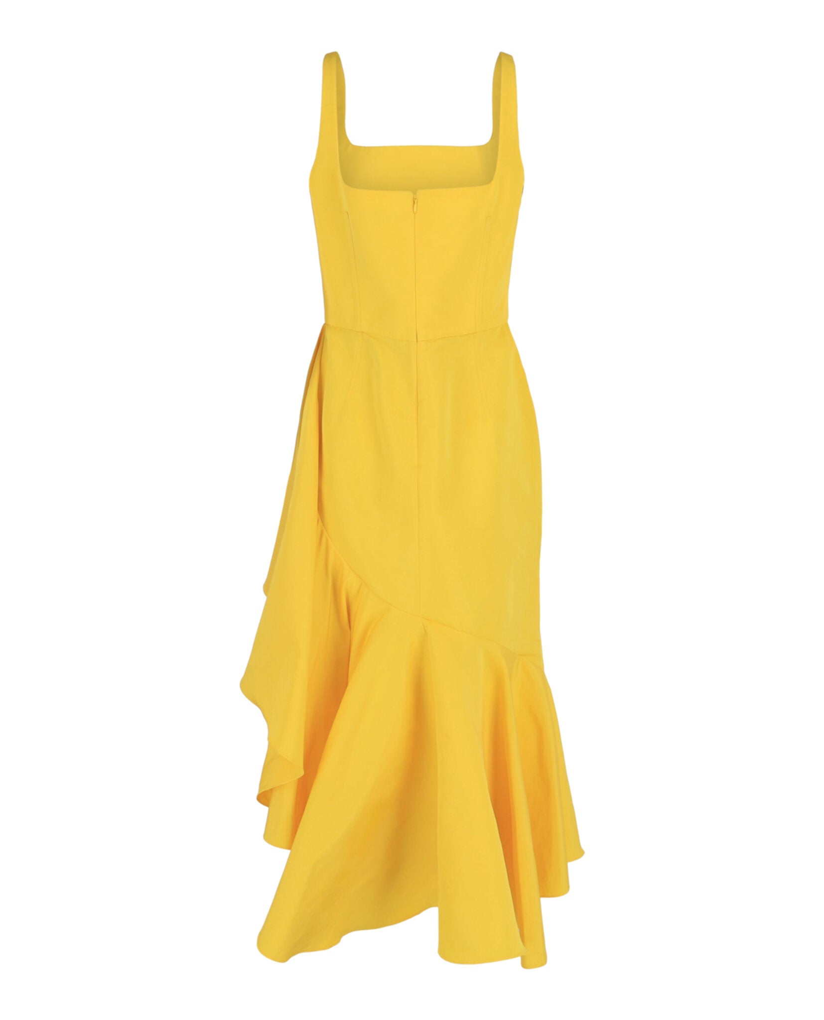 Alexander McQueen Womens Asymmetric Draped Midi Dress