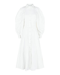 Alexander McQueen Womens Cold-Shoulder Cotton Midi Dress