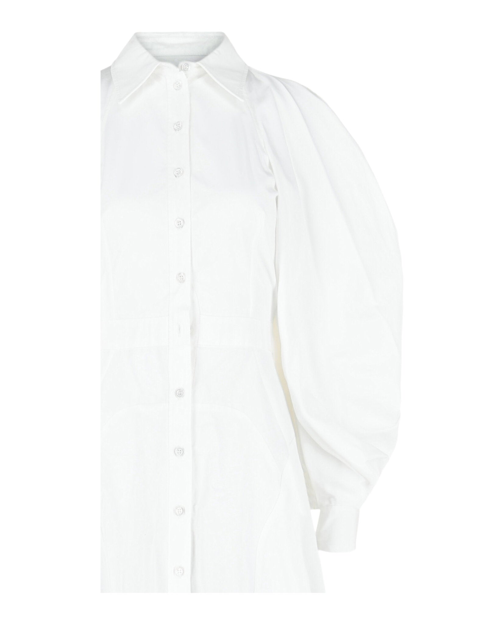 Alexander McQueen Womens Cold-Shoulder Cotton Midi Dress