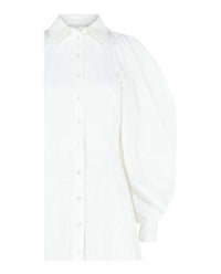 Alexander McQueen Womens Cold-Shoulder Cotton Midi Dress