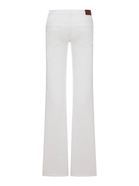 Gucci Gucci Women White Flare Jeans With Clamps