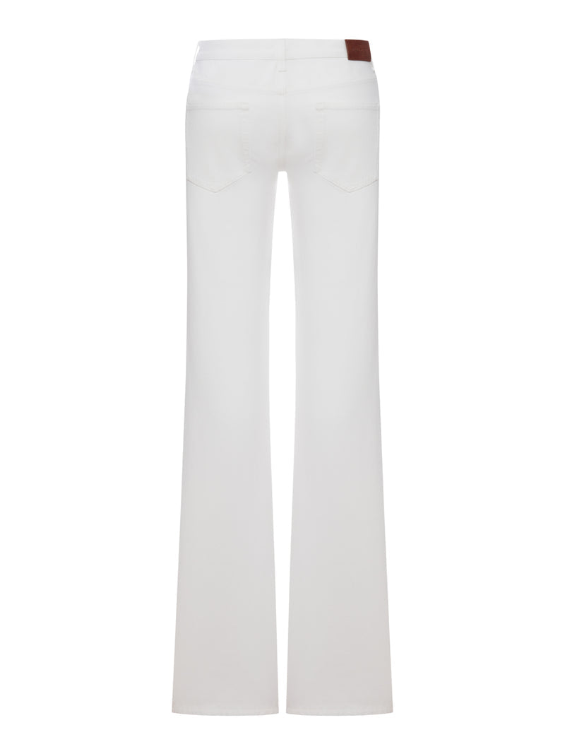 Gucci Gucci Women White Flare Jeans With Clamps