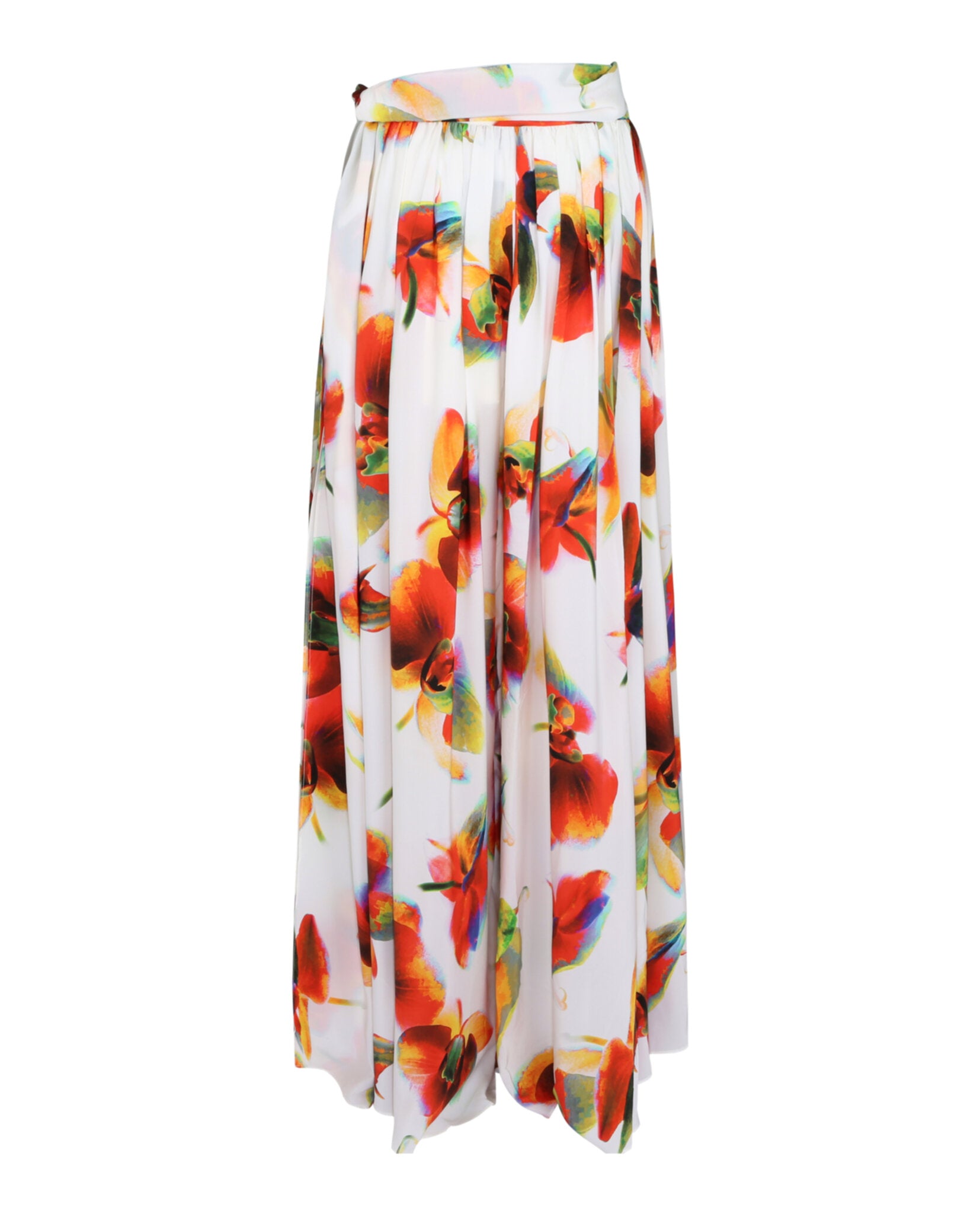 Alexander McQueen Alexander McQueen Womens Floral Print Palazzo Pants