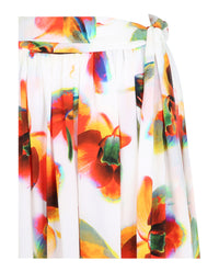 Alexander McQueen Alexander McQueen Womens Floral Print Palazzo Pants