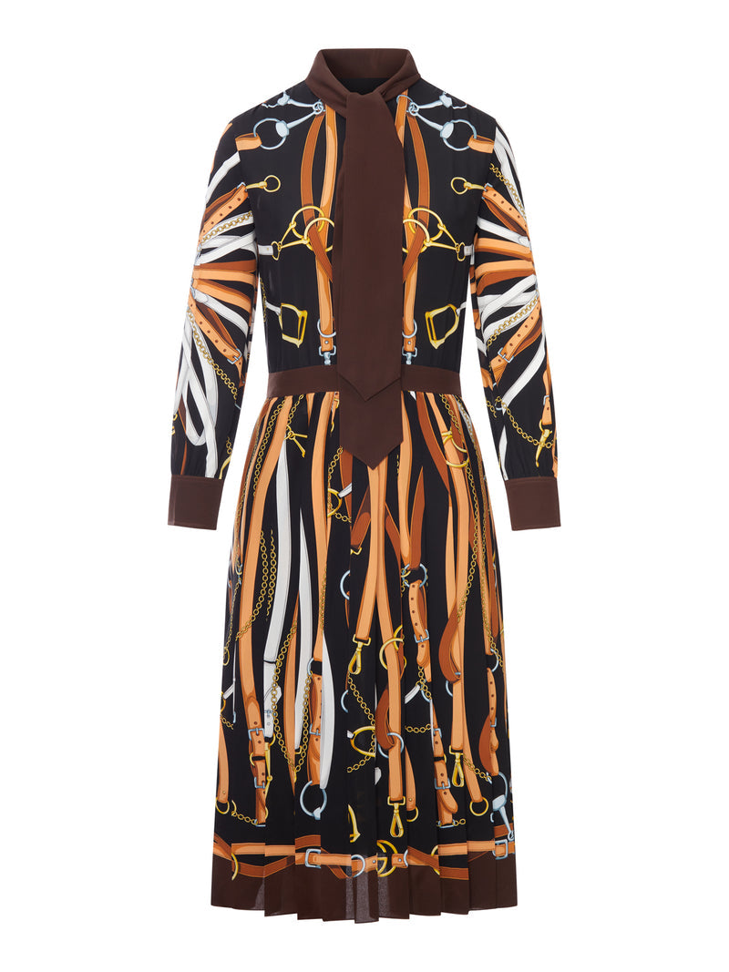 Gucci Gucci Women Printed Silk Chemisier Dress