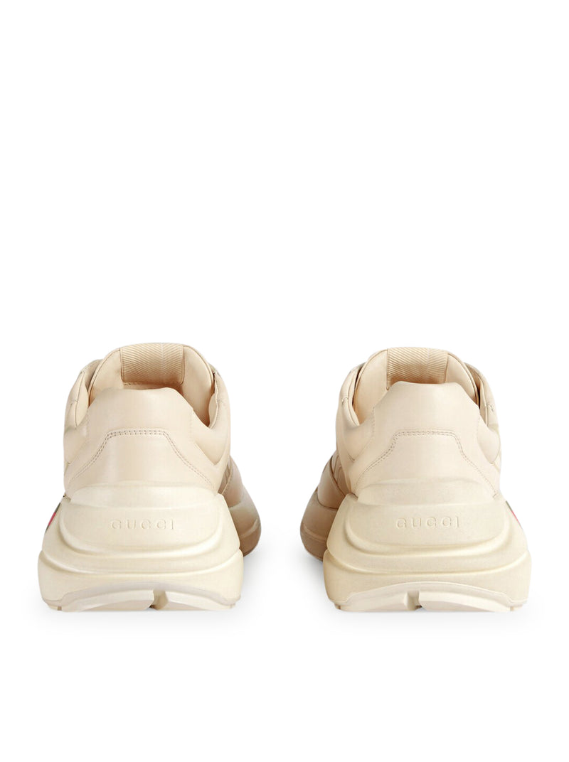Gucci Gucci Women Women`S Rhyton Leather Sneakers With Gucci Logo