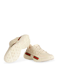 Gucci Gucci Women Women`S Rhyton Leather Sneakers With Gucci Logo