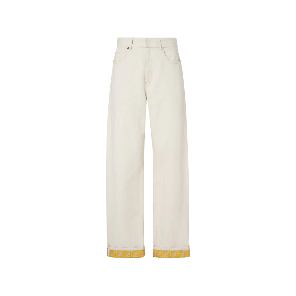 Fendi Fendi Neutrals Denim - Straight-Leg Jeans Women