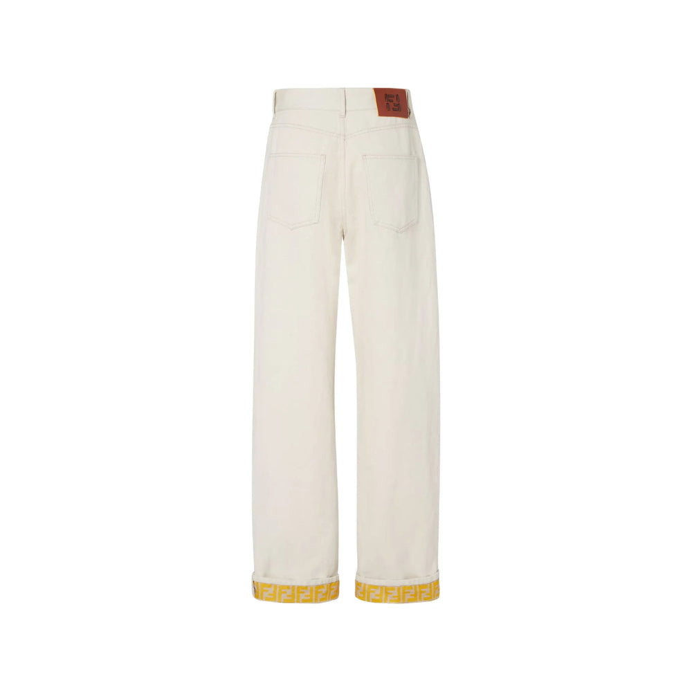 Fendi Fendi Neutrals Denim - Straight-Leg Jeans Women