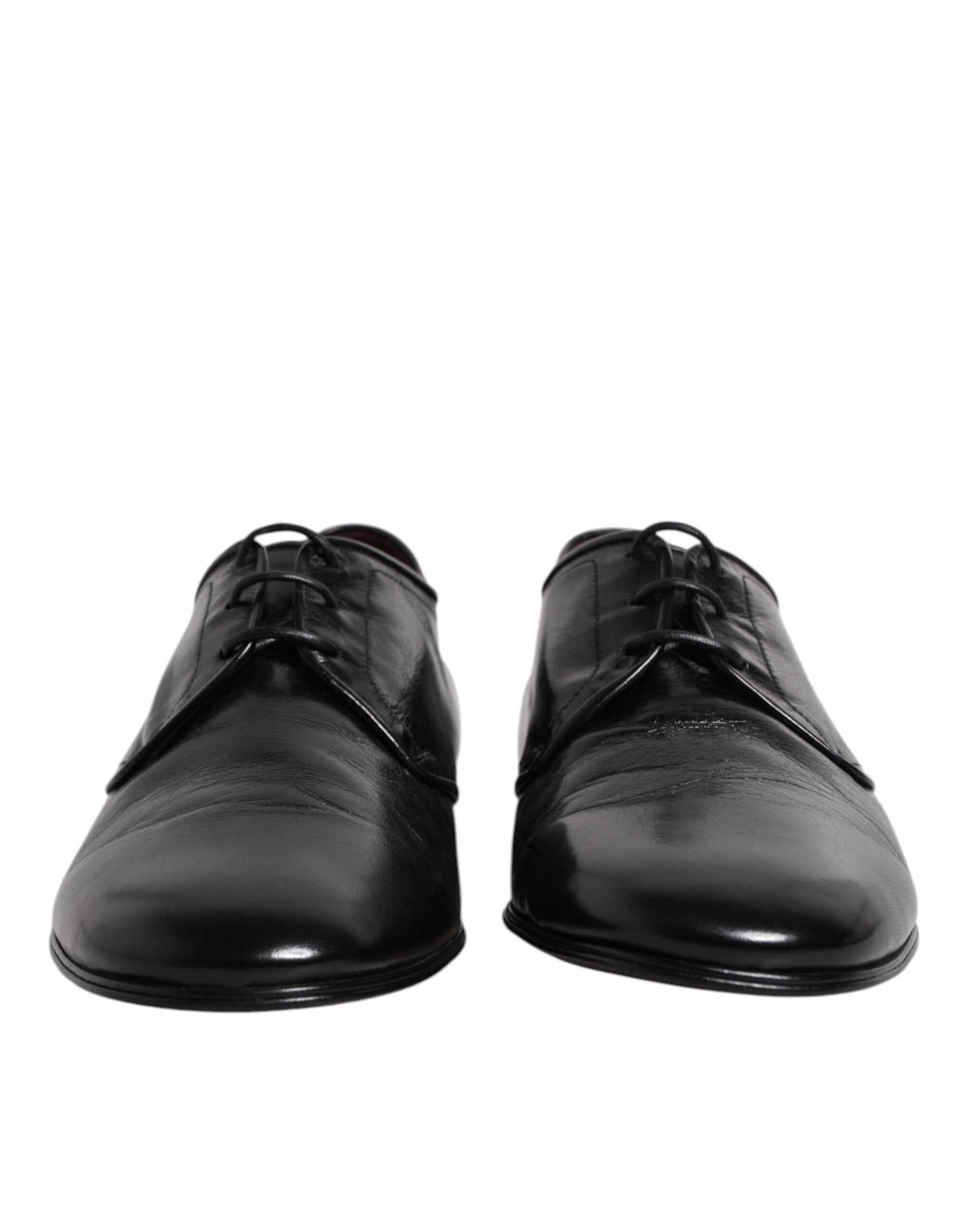 Dolce & Gabbana Dolce & Gabbana Black Leather Lace Up Derby Dress Formal Men's Shoes