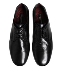 Dolce & Gabbana Dolce & Gabbana Black Leather Lace Up Derby Dress Formal Men's Shoes