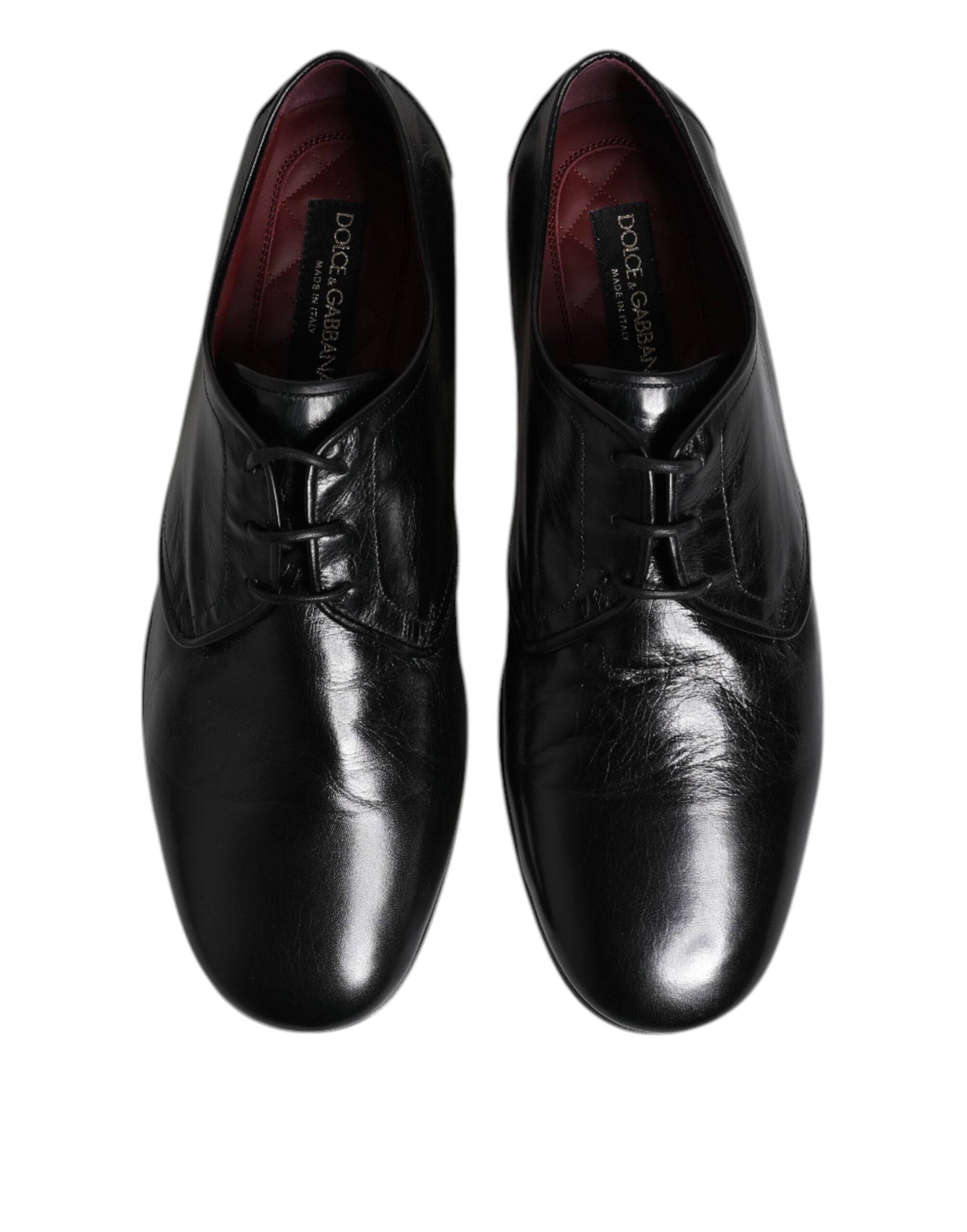 Dolce & Gabbana Dolce & Gabbana Black Leather Lace Up Derby Dress Formal Men's Shoes