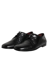 Dolce & Gabbana Dolce & Gabbana Black Leather Lace Up Derby Dress Formal Men's Shoes