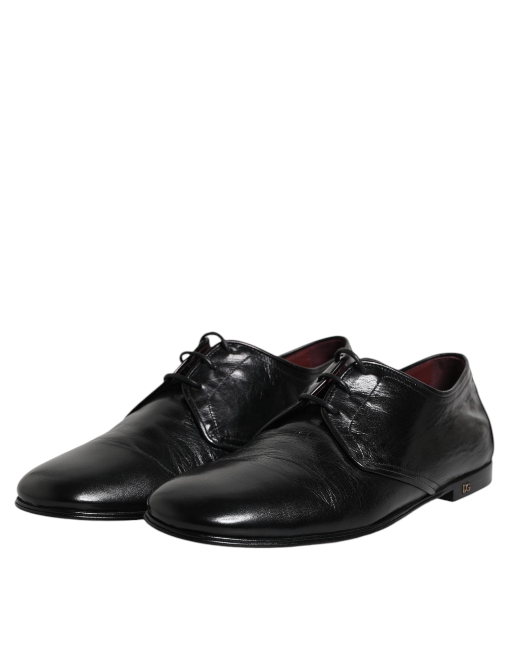 Dolce & Gabbana Dolce & Gabbana Black Leather Lace Up Derby Dress Formal Men's Shoes