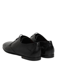 Dolce & Gabbana Dolce & Gabbana Black Leather Lace Up Derby Dress Formal Men's Shoes