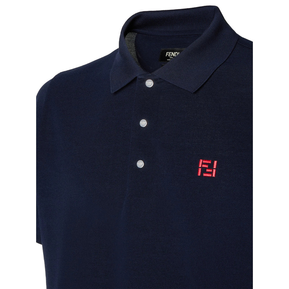 Fendi Blue Polo Shirts Men