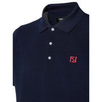 Fendi Blue Polo Shirts Men