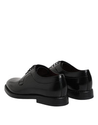 Dolce & Gabbana Dolce & Gabbana Black Leather Lace Up Derby Dress Formal Men's Shoes