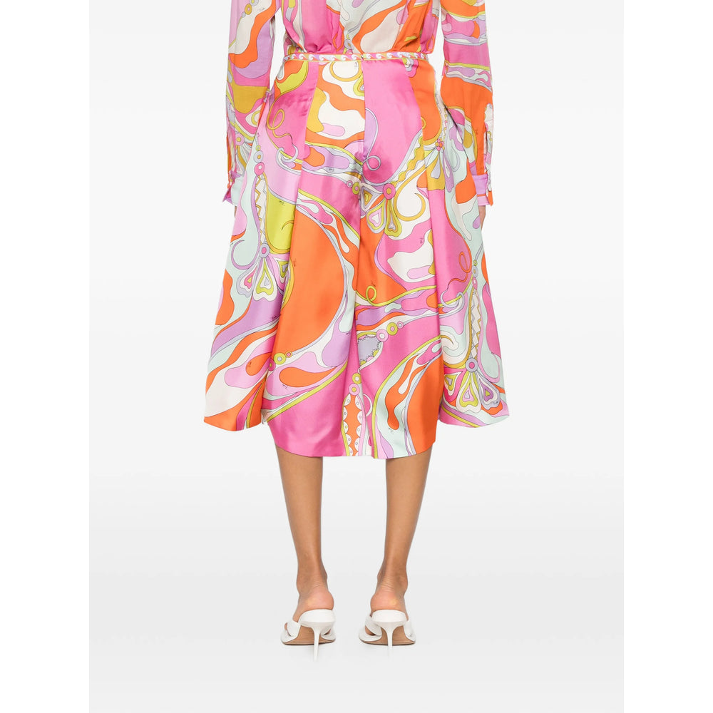 Pucci Pink Trousers - High-Waisted Trousers Women