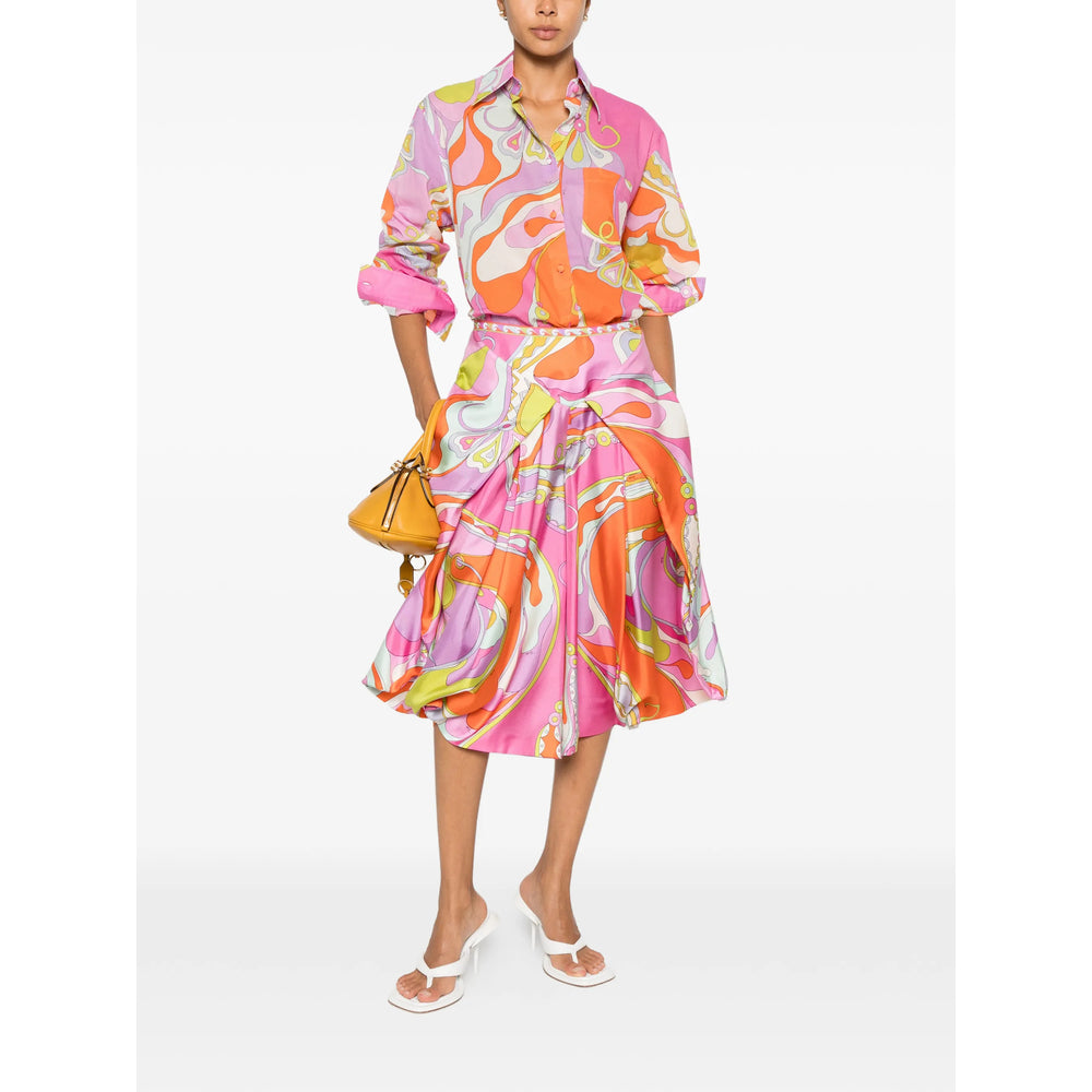 Pucci Pink Trousers - High-Waisted Trousers Women