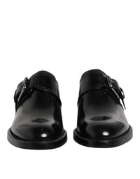 Dolce & Gabbana Dolce & Gabbana Black Leather Monk Strap Derby Formal Men's Shoes