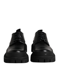 Dolce & Gabbana Dolce & Gabbana Black Leather Lace Up Derby Men Dress Men's Shoes