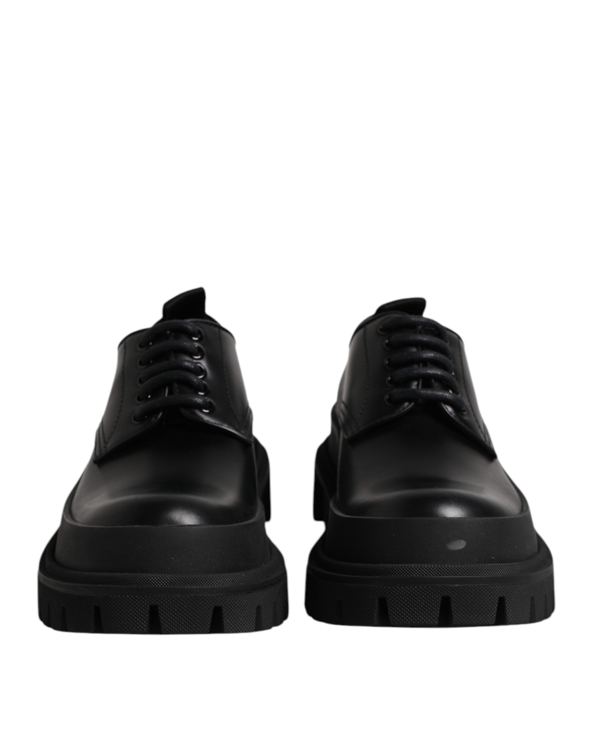 Dolce & Gabbana Dolce & Gabbana Black Leather Lace Up Derby Men Dress Men's Shoes