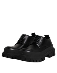 Dolce & Gabbana Dolce & Gabbana Black Leather Lace Up Derby Men Dress Men's Shoes