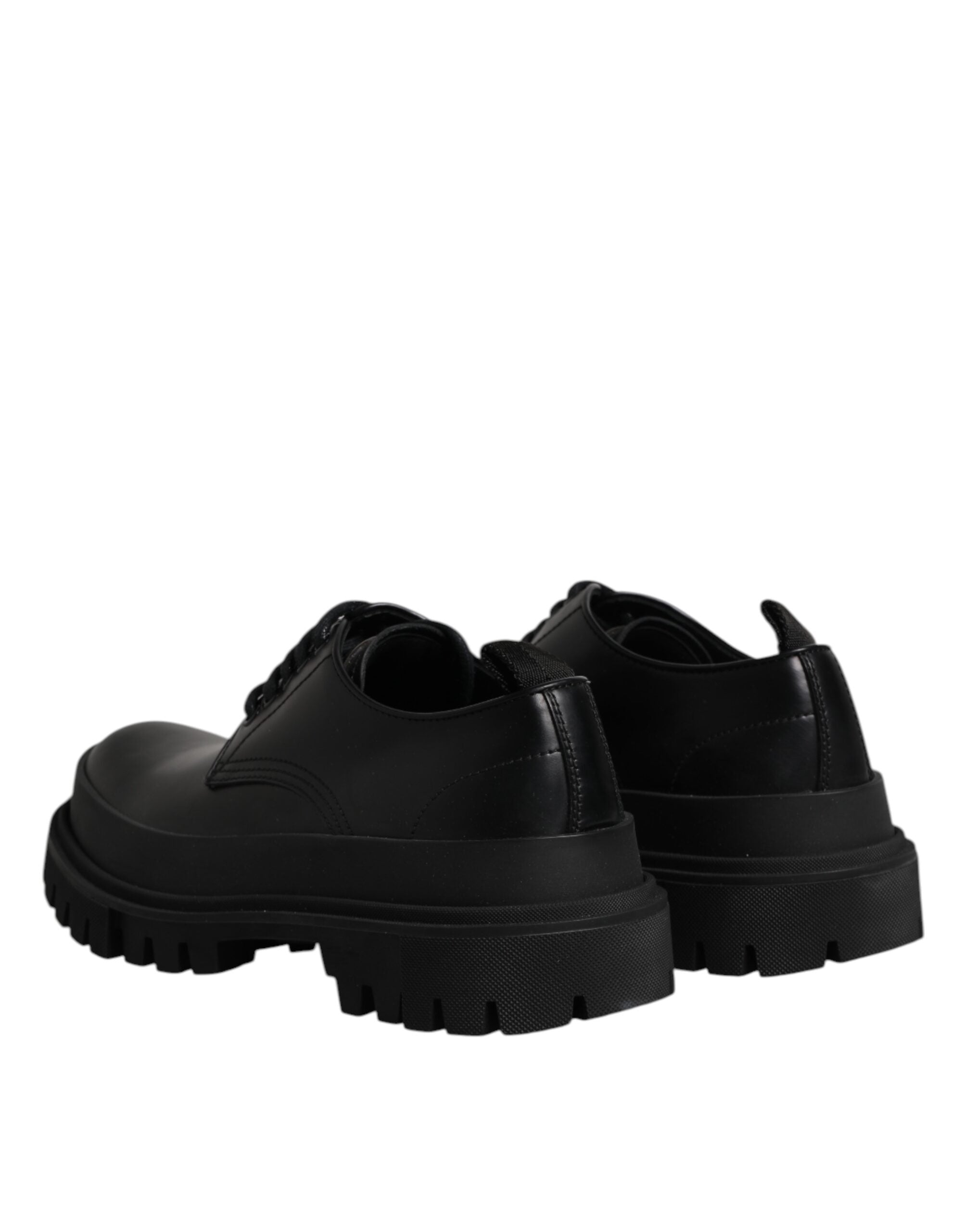 Dolce & Gabbana Dolce & Gabbana Black Leather Lace Up Derby Men Dress Men's Shoes