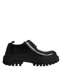Dolce & Gabbana Dolce & Gabbana Black Leather Lace Up Derby Men Dress Men's Shoes